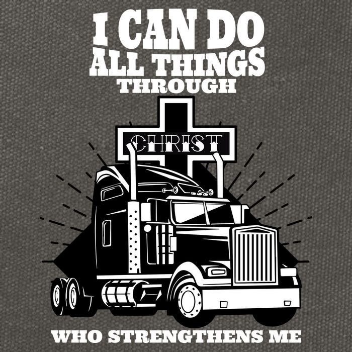 I Can Do All Things Through Christ Truck Driver Cotton Canvas Backpack