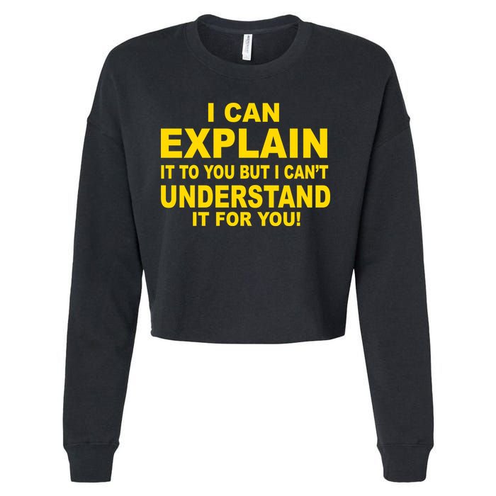 I Can Explain It But I can't Understand It For You Cropped Pullover Crew