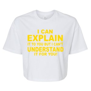 I Can Explain It But I can't Understand It For You Bella+Canvas Jersey Crop Tee