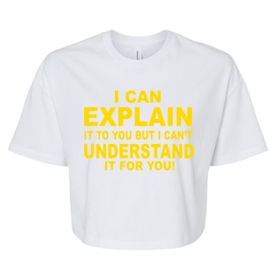 I Can Explain It But I can't Understand It For You Bella+Canvas Jersey Crop Tee