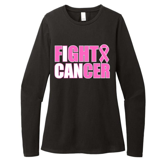 I Can Fight Cancer Breast Cancer Awareness Womens CVC Long Sleeve Shirt