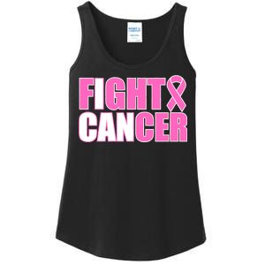 I Can Fight Cancer Breast Cancer Awareness Ladies Essential Tank