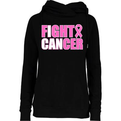 I Can Fight Cancer Breast Cancer Awareness Womens Funnel Neck Pullover Hood