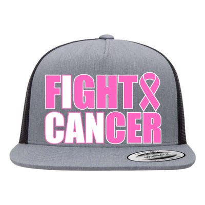 I Can Fight Cancer Breast Cancer Awareness Flat Bill Trucker Hat