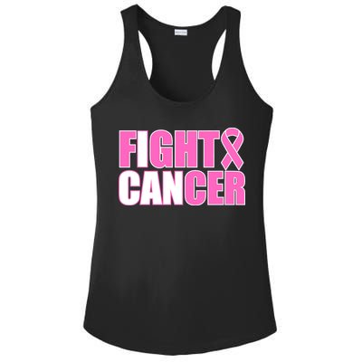 I Can Fight Cancer Breast Cancer Awareness Ladies PosiCharge Competitor Racerback Tank