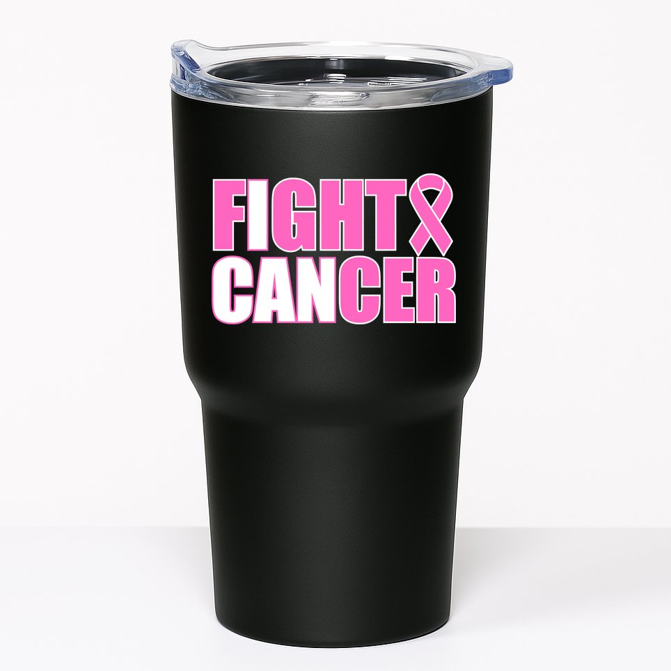 I Can Fight Cancer Breast Cancer Awareness Tumbler