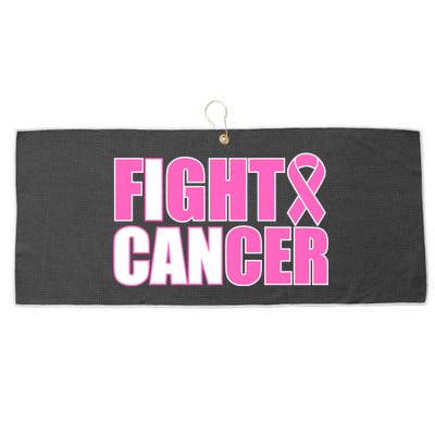 I Can Fight Cancer Breast Cancer Awareness Large Microfiber Waffle Golf Towel