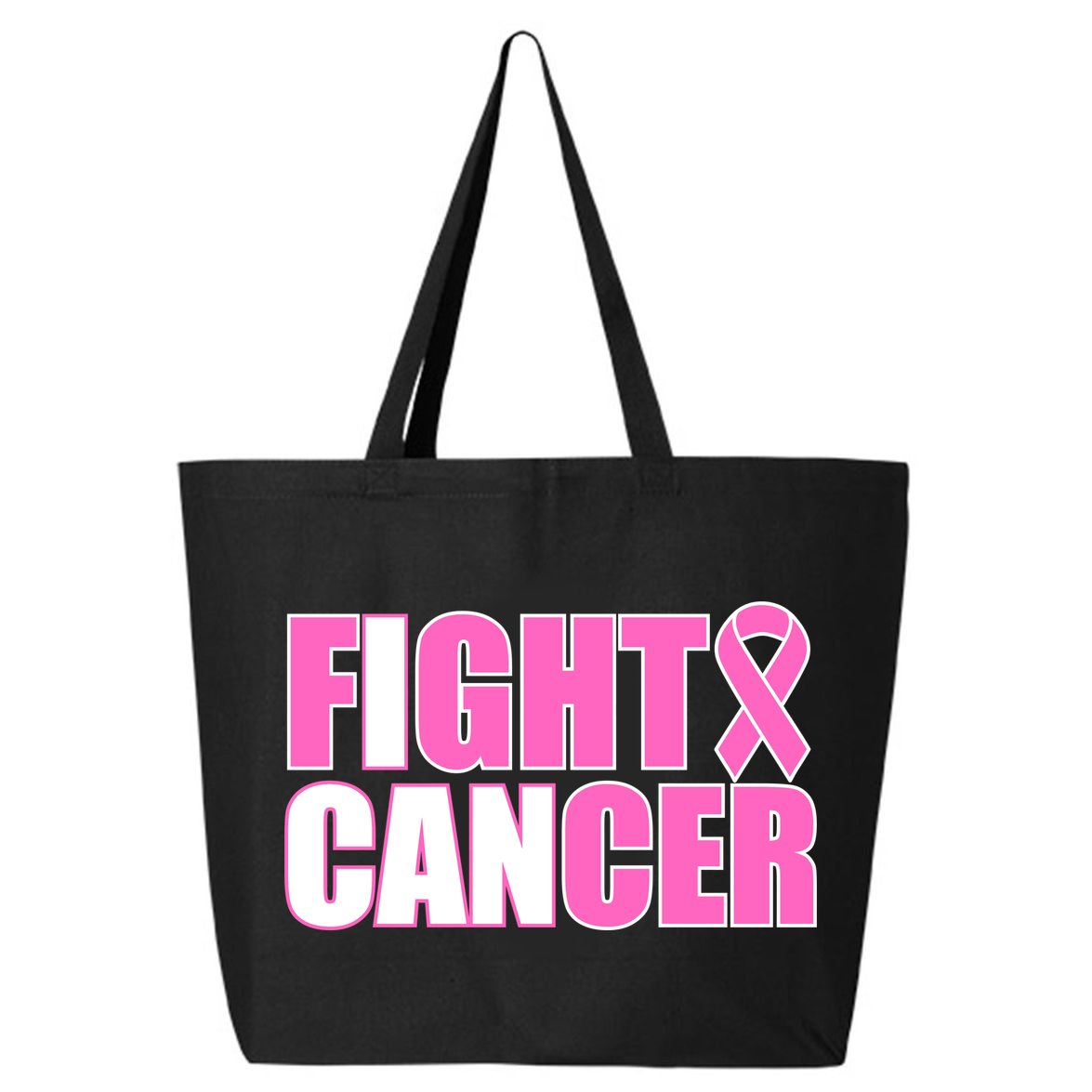 I Can Fight Cancer Breast Cancer Awareness 25L Jumbo Tote