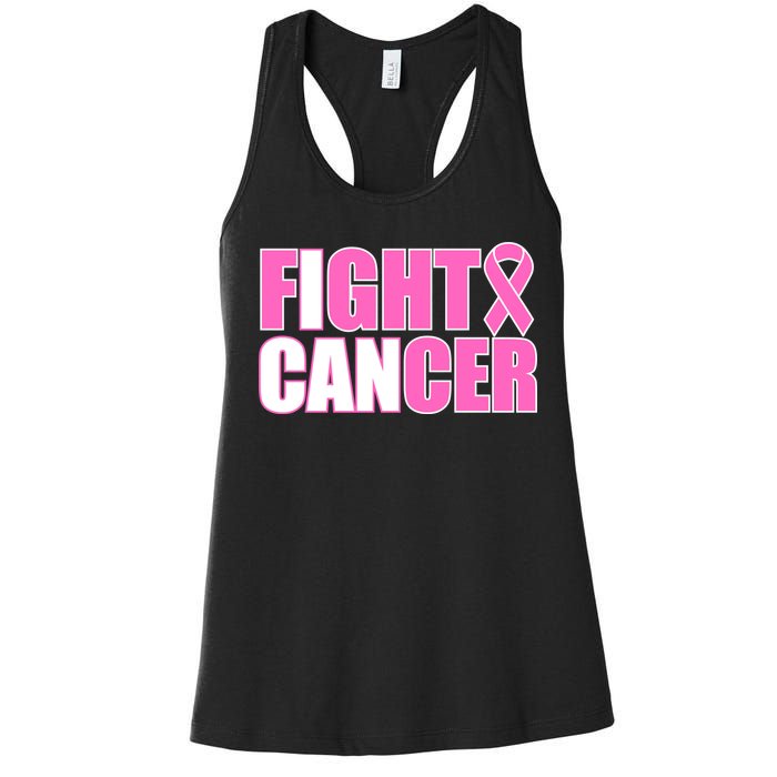 I Can Fight Cancer Breast Cancer Awareness Women's Racerback Tank