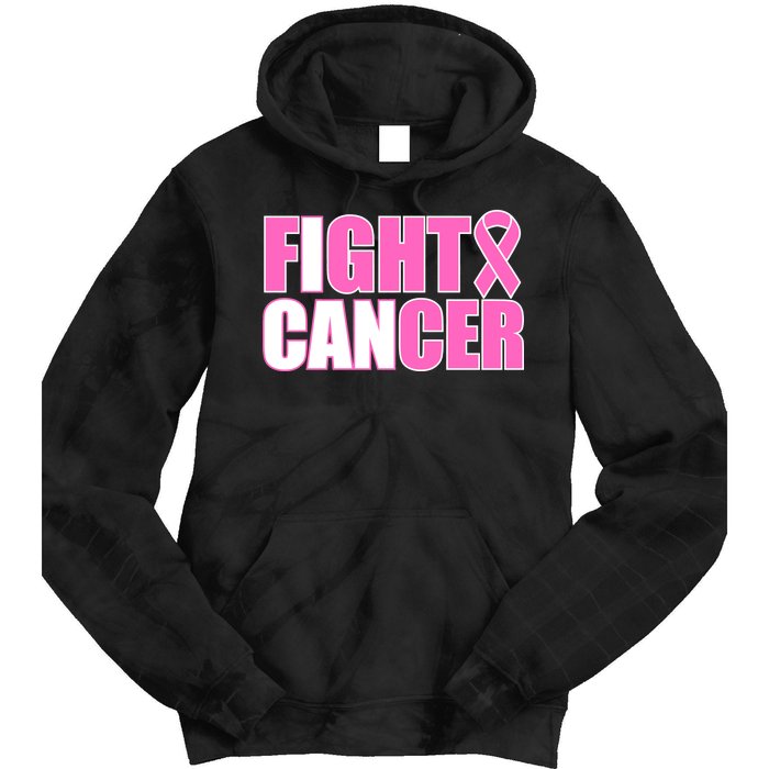 I Can Fight Cancer Breast Cancer Awareness Tie Dye Hoodie