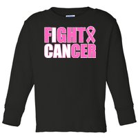 I Can Fight Cancer Breast Cancer Awareness Toddler Long Sleeve Shirt