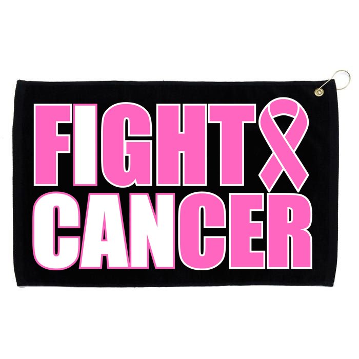 I Can Fight Cancer Breast Cancer Awareness Grommeted Golf Towel