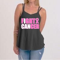 I Can Fight Cancer Breast Cancer Awareness Women's Strappy Tank