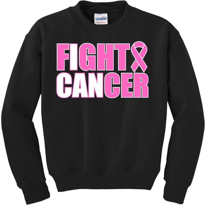 I Can Fight Cancer Breast Cancer Awareness Kids Sweatshirt