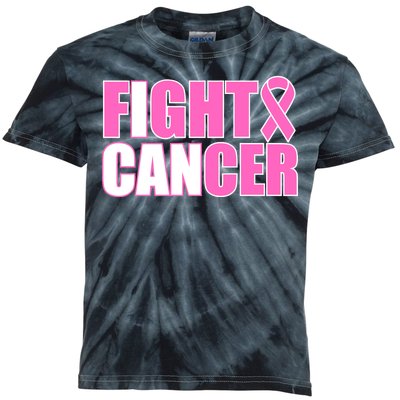 I Can Fight Cancer Breast Cancer Awareness Kids Tie-Dye T-Shirt