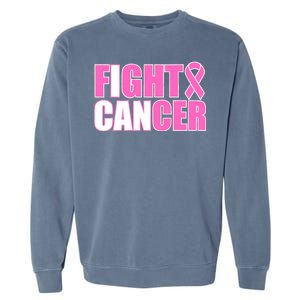 I Can Fight Cancer Breast Cancer Awareness Garment-Dyed Sweatshirt