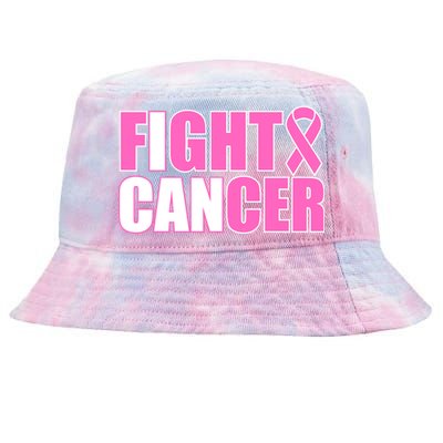 I Can Fight Cancer Breast Cancer Awareness Tie-Dyed Bucket Hat