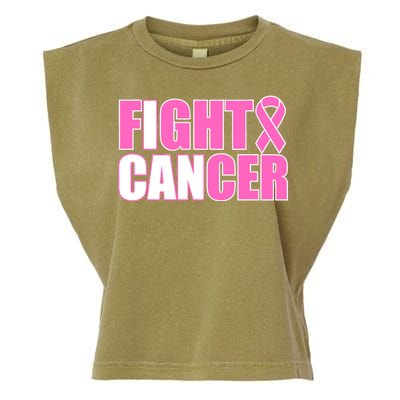 I Can Fight Cancer Breast Cancer Awareness Garment-Dyed Women's Muscle Tee