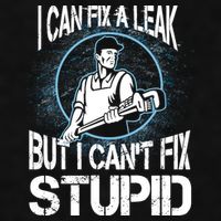 I Can Fix A Leak But Can't Fix Stupid Ladies PosiCharge Tri-Blend Wicking Tank