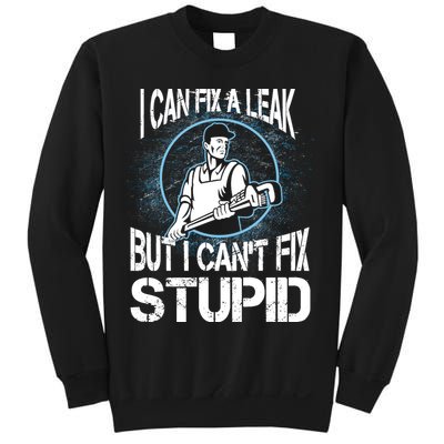 I Can Fix A Leak But Can't Fix Stupid Sweatshirt