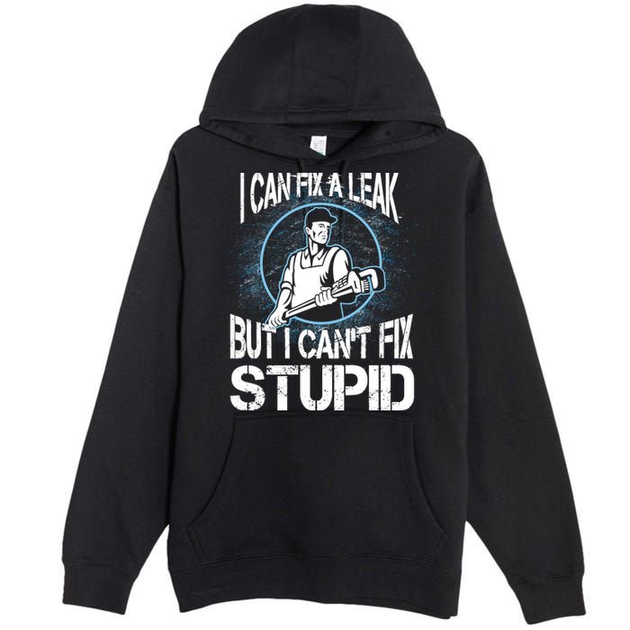 I Can Fix A Leak But Can't Fix Stupid Premium Pullover Hoodie