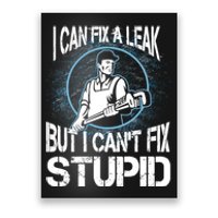 I Can Fix A Leak But Can't Fix Stupid Poster