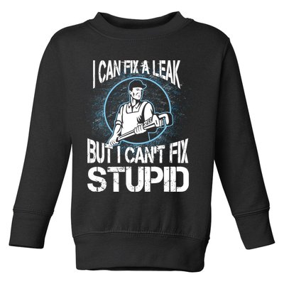 I Can Fix A Leak But Can't Fix Stupid Toddler Sweatshirt