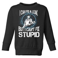 I Can Fix A Leak But Can't Fix Stupid Toddler Sweatshirt