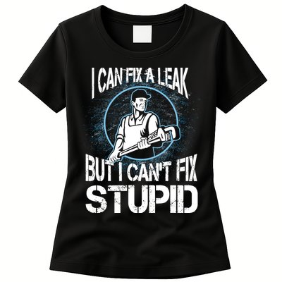 I Can Fix A Leak But Can't Fix Stupid Womens T-Shirt