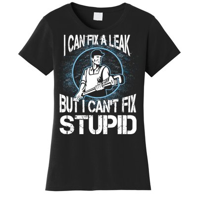 I Can Fix A Leak But Can't Fix Stupid Women's T-Shirt