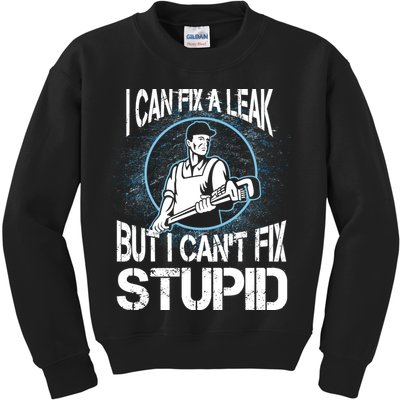 I Can Fix A Leak But Can't Fix Stupid Kids Sweatshirt