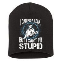 I Can Fix A Leak But Can't Fix Stupid Short Acrylic Beanie