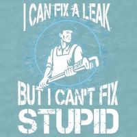 I Can Fix A Leak But Can't Fix Stupid Sueded Cloud Jersey T-Shirt