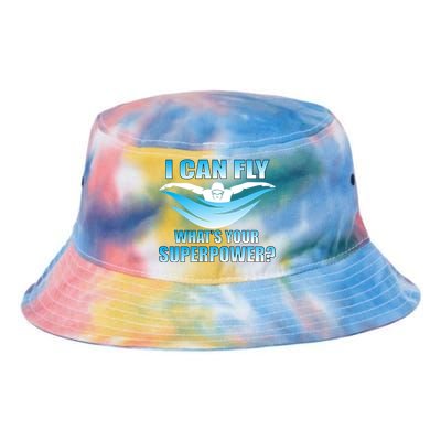 I Can Fly What's Your Superpower Swimming Tie Dye Newport Bucket Hat