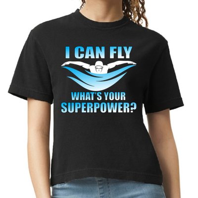 I Can Fly What's Your Superpower Swimming Comfort Colors Boxy T-Shirt