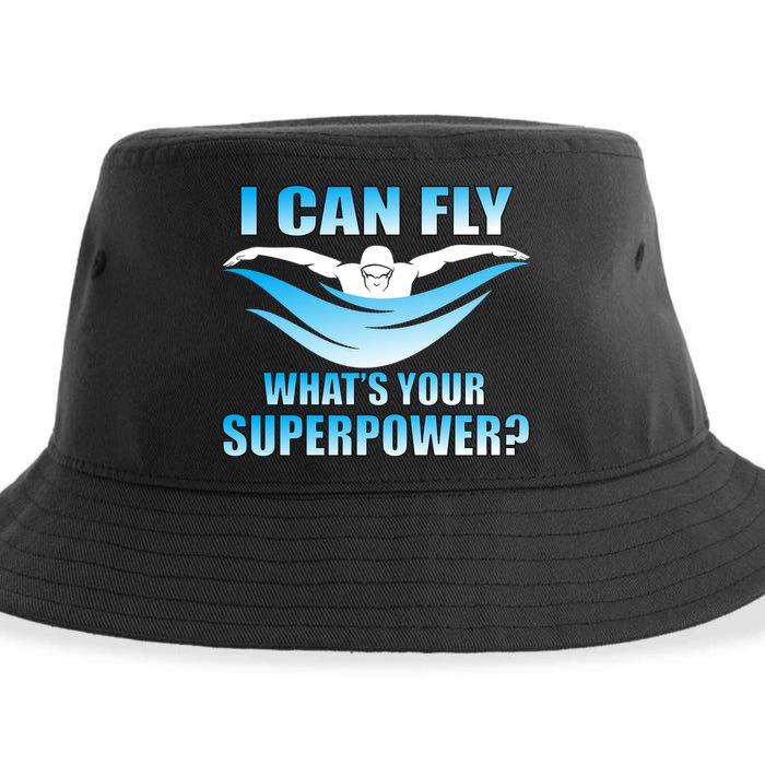 I Can Fly What's Your Superpower Swimming Sustainable Bucket Hat