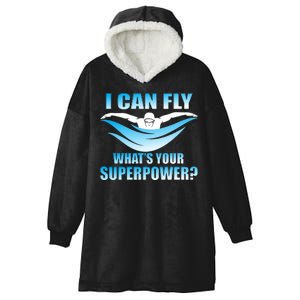 I Can Fly What's Your Superpower Swimming Hooded Wearable Blanket