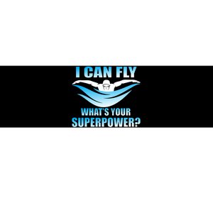 I Can Fly What's Your Superpower Swimming Bumper Sticker