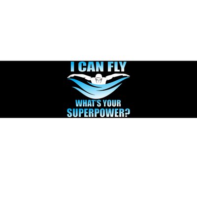 I Can Fly What's Your Superpower Swimming Bumper Sticker