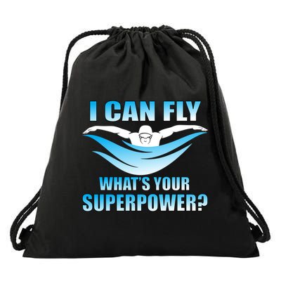 I Can Fly What's Your Superpower Swimming Drawstring Bag