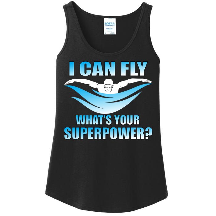 I Can Fly What's Your Superpower Swimming Ladies Essential Tank