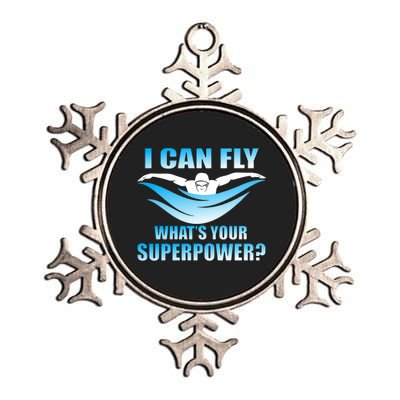 I Can Fly What's Your Superpower Swimming Metallic Star Ornament