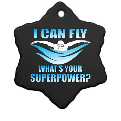 I Can Fly What's Your Superpower Swimming Ceramic Star Ornament