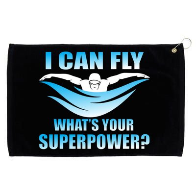 I Can Fly What's Your Superpower Swimming Grommeted Golf Towel