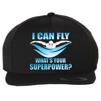 I Can Fly What's Your Superpower Swimming Wool Snapback Cap