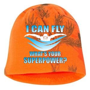 I Can Fly What's Your Superpower Swimming Kati - Camo Knit Beanie