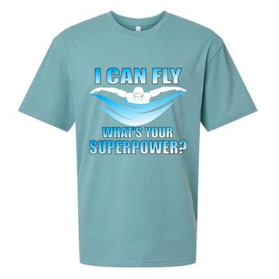 I Can Fly What's Your Superpower Swimming Sueded Cloud Jersey T-Shirt