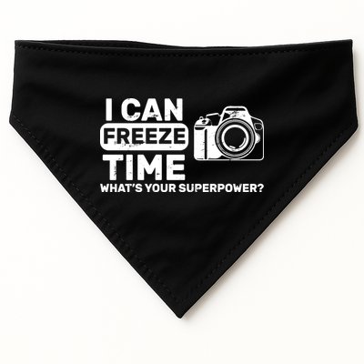 I Can Freeze Time What's Your Superpower? USA-Made Doggie Bandana