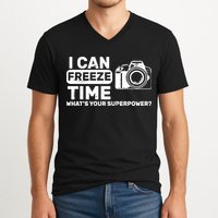I Can Freeze Time What's Your Superpower? V-Neck T-Shirt
