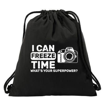 I Can Freeze Time What's Your Superpower? Drawstring Bag